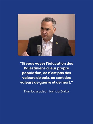 17K views · 875 reactions | L’ambassadeur Joshua Zarka revient sur les nombreuses offres de paix formulées par Israël et sur les conditions nécessaires à une véritable solution à deux États. | Israël en France | Facebook