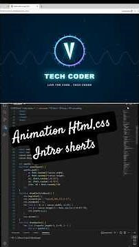 My first Animated Intro Created with HTML, CSS & JavaScript 🔥 || Shorts||#shorts #coder #tutorial