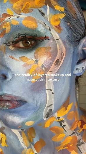 skin texture and makeup #bodypaint #bodypainting #skintexture #fallintoshorts
