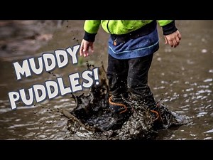 Muddy Puddles! Jumping, Splashing, Playing in Mud!