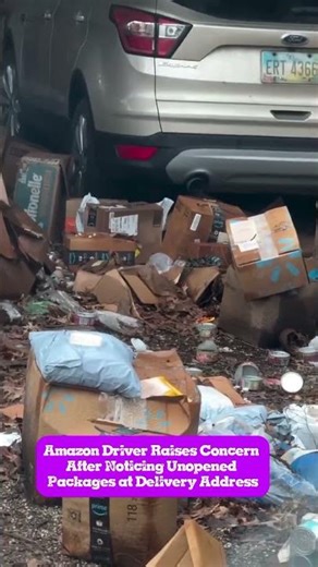 Multiple packages delivered to the same address were never opened and left sitting outside #viral