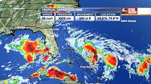 Tropical Depression #9 slowly getting better organized. No impact expected in the Bay Area with Tropical Storm Watches still in effect for part of the East coast. | Denis Phillips