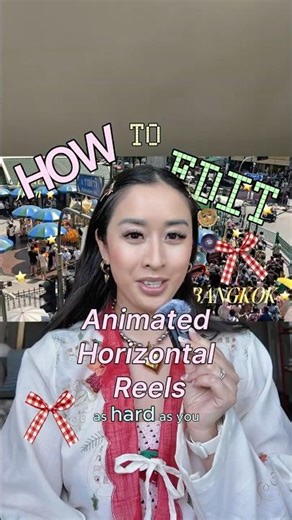 How to edit trendy animated horizontal reels 🎬✂️⭐️ #howtoedit #videoediting #editingtutorial