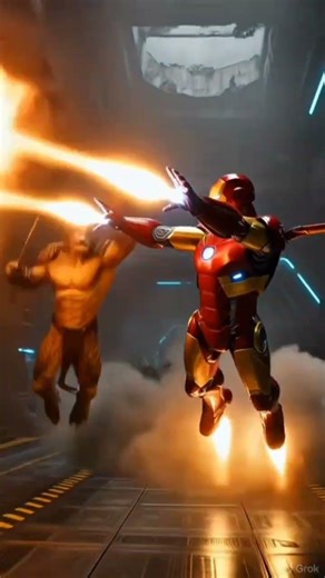 Iron man vs Predator #iron man#avengers#cartoon#cartoonvideo.