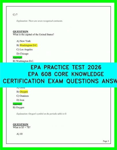2026 EPA 608 Core Certification Exam Prep: Real Practice Questions and Verified Answers