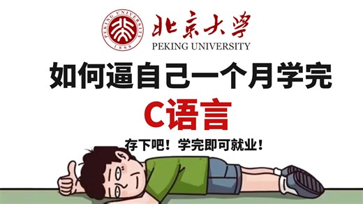 【全648集】2026最全最细的C语言零基础全套教程，一个月带你小白变大神！从入门到精通，全程干货无废话！存下吧，少走99%的弯路！C语言代码/C语言程序设计