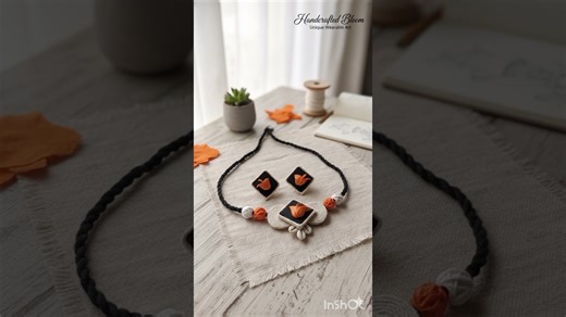 Make a handmade jewellery #shorts #handmade #jewellery #making #choker