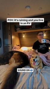 Do you find this peaceful? 🌧️ Before moving into our trailer, we never really stopped to listen to the sound of rain. We’ve now gotten a few rain storms while in the trailer and while we didn’t enjoy how loud it was at first, we’ve come to enjoy the sound of rain and the solitude that comes with it. Would you enjoy rain this loud? 🤗👇🏼 _________________________________________________ 👋🏼 If you're new here - Hi! We're Storm & Dalton 👫🏼 a nomadic couple who live, travel & work full time in