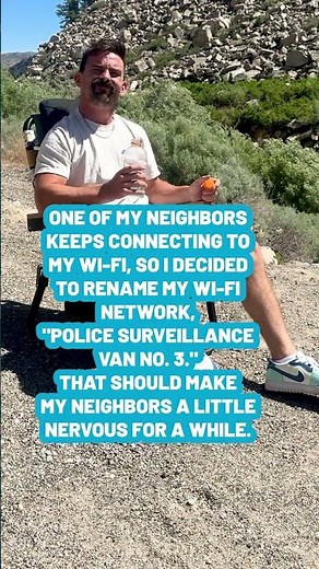 Trolling my neighbor with a fake police Wi-Fi #prank #neighbor #funny