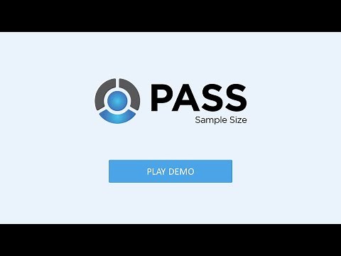 PASS Power Analysis and Sample Size Software (Product Demo)