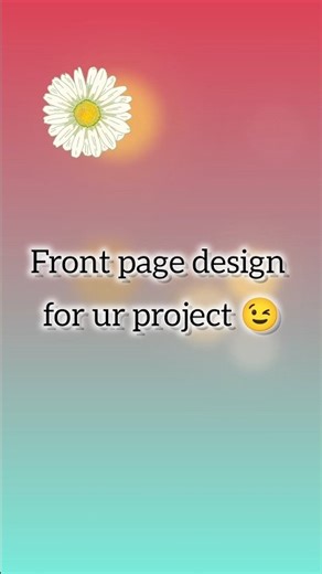 Front page 📄 design for ur project files 🤩😍✨#beautiful #art #project #drawing #easy