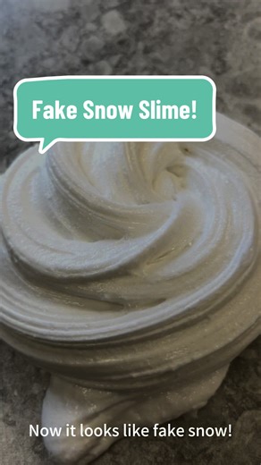 Check out this video to learn how to make Fake Snow Slime at home! #slimes #fun #play #slimevideo #sensoryactivities #Slime #stem #family