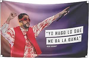 Bad Bunny Reggaeton Lo Que Me Da La Gana Lyrics - 3X5 FT Flag For College Dorm Room