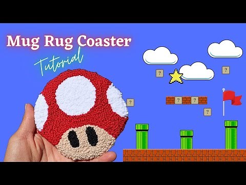 HOW TO MAKE PUNCH NEEDLE COASTERS | EASY MUG RUG TUTORIAL