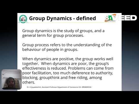 Group Dynamics| Organsational Behavior| SNS Institutions