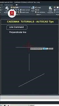 | Autocad | Line Perpendicular to Line | Useful Tips | Useful shortcuts | Caddman Tutorials |