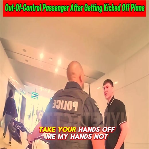 Out-Of-Control Passenger After Getting Kicked Off Plane #cops #copwatch #Bodycam #audits #crime #officer | 2 Reels Viral