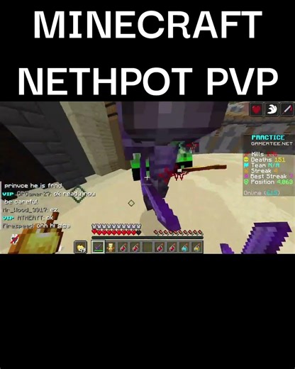 Minecraft NethPot PvP But My Opponent Was a PRO