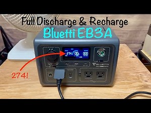 Bluetti EB3A Full Discharge & Recharge Test