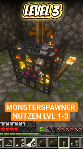 SO NUTZT DU MONSTER SPAWNER RICHTIG 👾🕳 #minecraft #deko #tipps #tricks #minecraftshorts #shorts