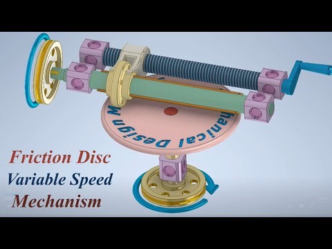Friction Disc Mechanism - Mechanical Mechanisms - Mechanical principles - Relative Speed Mechanism