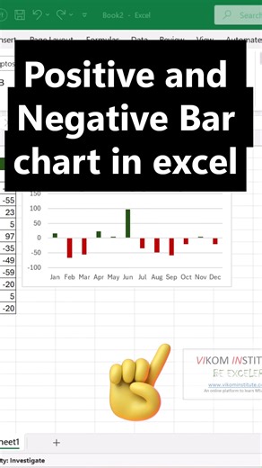 27K views · 57 reactions |  Want to visualize both profits & losses in Excel? ✅ Create Positive & Negative Bar Charts! Perfect for: ✔️ Profit vs Loss ✔️ Income vs Expense ✔️ Growth vs Decline Master data storytelling with just a few clicks in Excel! #ExcelTips #DataVisualization #ExcelTricks | Excel By Vikal | Facebook