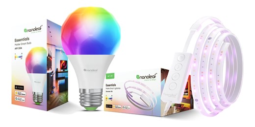 Nanoleaf's new Essentials color lightstrip and light bulb pack Matter support from $16