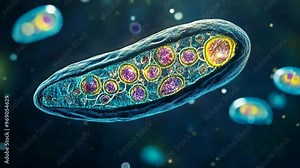 Exploring the microscopic world of single-celled organisms in vibrant detail and their role in ecosystems