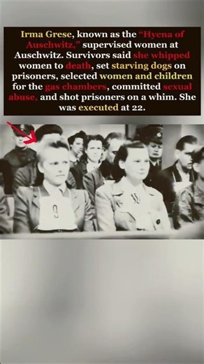 At 19, She Sent Women and Children to the Gas Chambers: Irma Grese #history #war