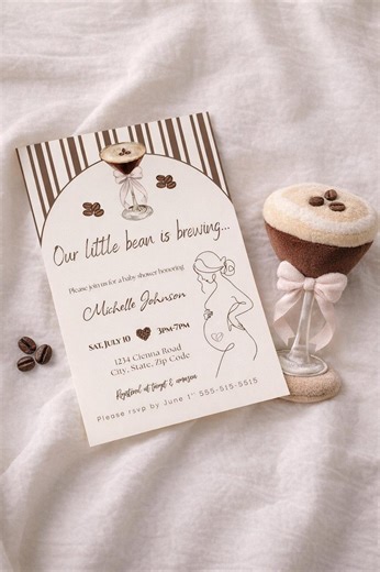 Baby Shower Invitation/our Little Bean is Brewing - Etsy