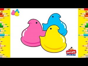 How to Draw an Easter Peeps Chick | Easter Drawing Tutorial