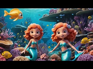 Five Little Mermaids Splashing in the Sea | Fun Nursery Rhyme for Kids | Sing-Along Song