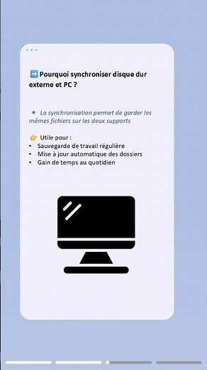 Synchronisation disque dur externe et PC : méthode simple