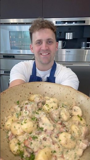 One pan creamy gnocchi with pancetta & mushrooms 😍 #recipe