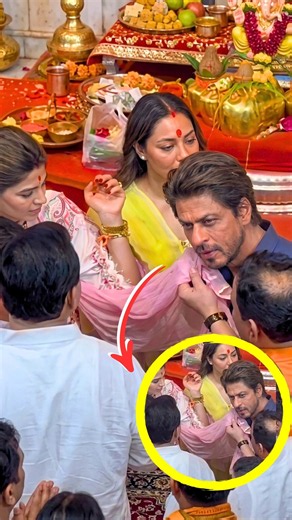 Shah Rukh Khan Wiped His Face With Manager Pooja Dadlani’s Pallu In Front Of Gauri! 😱