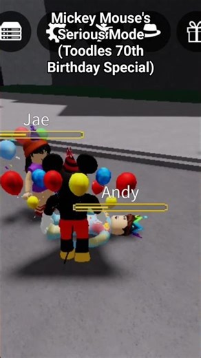 Mickey Mouse's Serious Mode (Toodles 70th Birthday Special) #roblox #thestrongestbattlegrounds