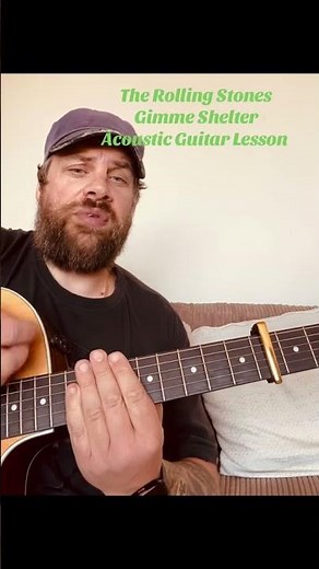The Rolling Stones-Gimme Shelter-Acoustic Guitar Let #acousticguitarlesson #acousticcover