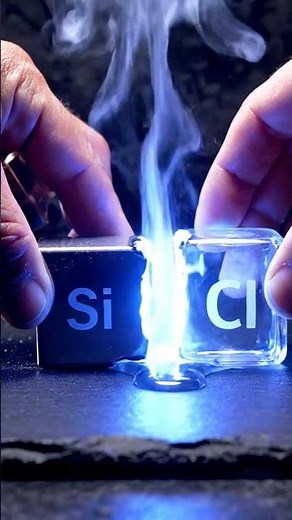 Hypnotic ASMR: Silicon + Chlorine Reaction! ✨💧