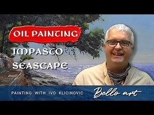 Oil painting seascape with palette knife - TIP - how to make impasto medium
