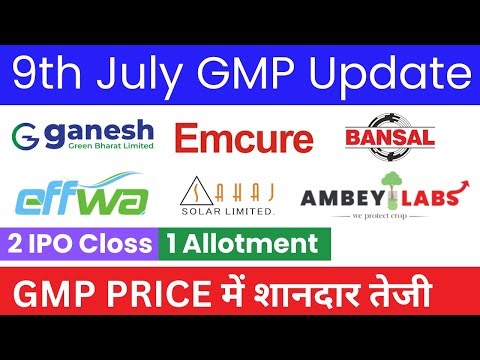 Emcure Pharmaceutical IPO | Bansal Wire IPO | Ganesh Green Bharat IPO | Effwa Infra IPO |