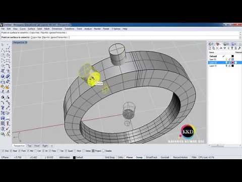 How to Create Flush Setting in JEWELRY CAD Rhino 3D