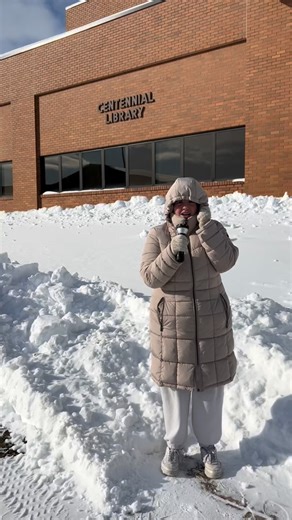 Be careful if you choose to make the trip to the Library today! 🥶 | Centennial Library