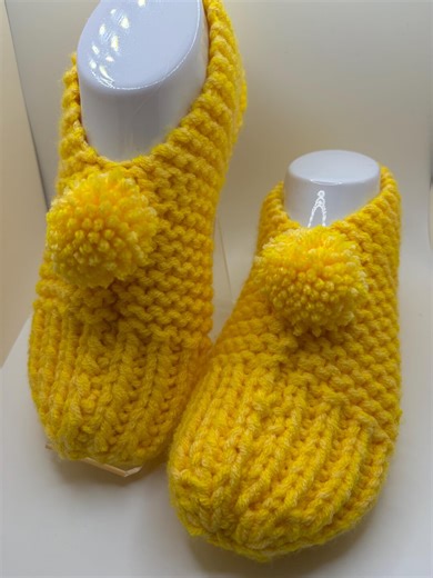 Woman’s Yellow on Yellow Handmade Slippers - Etsy