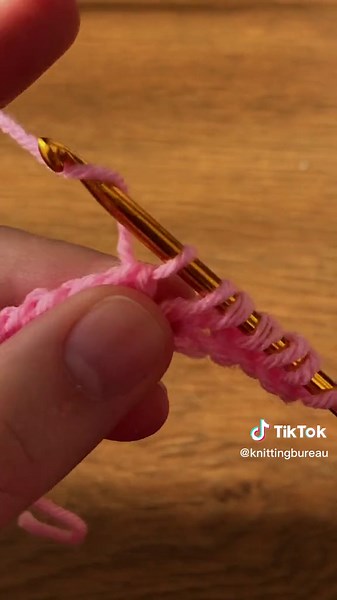 😊 Two color Tunisian crochet pattern making with 3 stitches #crochet #crocheting #tunisiancrochet