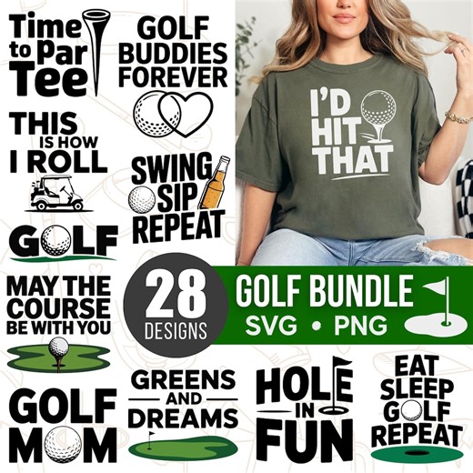 28 Golf SVG Files, Golf PNG Images, Golf Design Bundle, Golf Clipart Set, Golf Graphics, Golf Digital Download, Golf Cut Files - Etsy