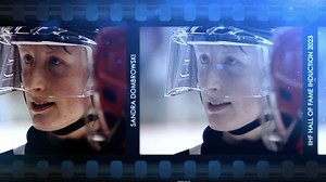 🏅 IIHF HALL OF FAME INDUCTION 2023 - Sandra Dombrowski Sandra Dombrowski was the first woman to referee men’s games in Switzerland at the amateur level, in the 1980s. #IIHFHockey | International Ice Hockey Federation (IIHF)