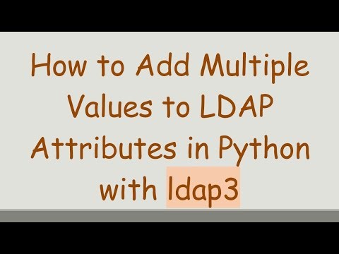 How to Add Multiple Values to LDAP Attributes in Python with ldap3
