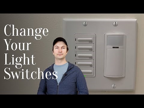 Simple way to change your light switches to a dimmer, a timer, and a motion sensor