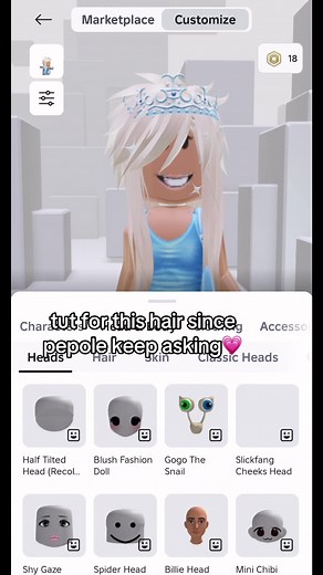Tutorial for Barbie Doll Hair in Roblox