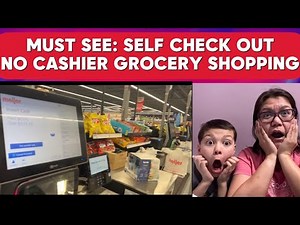 SELF CHECKOUT- NO CASHIER-GROCERY SHOPPING IN USA